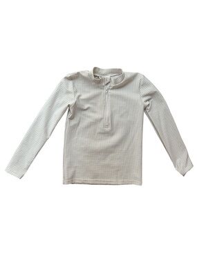 Imagine Perry Cream White Stripe Rash Guard Top Size 5/6